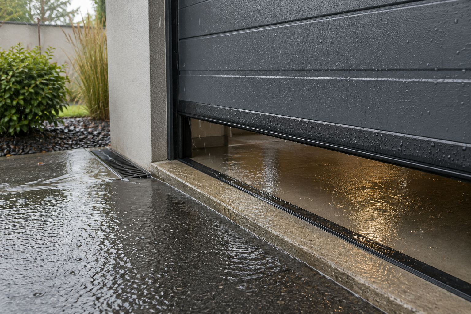 Pogar infiltration d'eau porte de garage