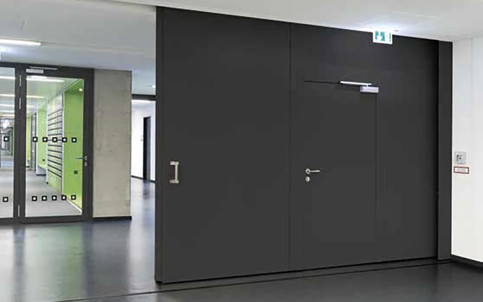 Porte-telescopique-coupe-feu-pogar Porte coupe-feu